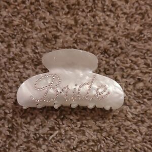 White Bride Hair Clip